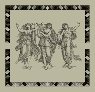 Eski Yunan tanrıçası illüstrasyon