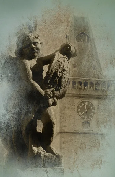 Pocztówka z widokiem Pragi — Zdjęcie stockowe