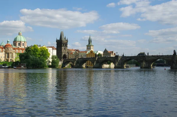 Коллаж достопримечательностей Праги — стоковое фото