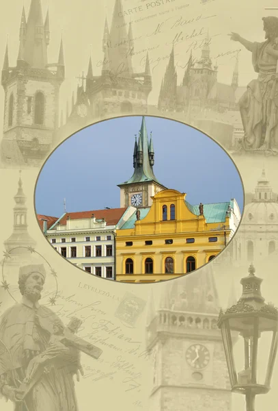 Collage of landmarks of Prague — Stock Photo, Image