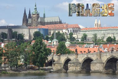Kartpostal Prag Manzaralı