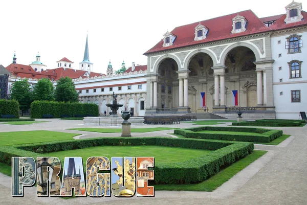 Cartolina con vista su Praga — Foto Stock
