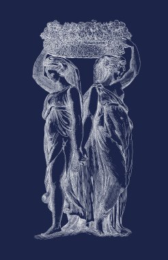 Eski Yunan tanrıçası illüstrasyon