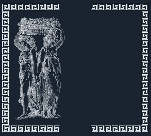 A régi görög istennő illusztráció — Stock Fotó