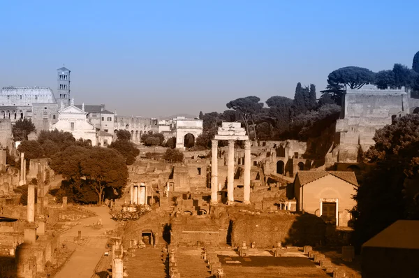 Two-color postcard with view of Rome — Stock Photo, Image