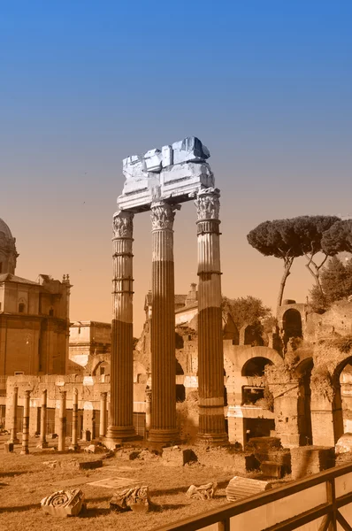 Dwukolorowa pocztówka z widokiem na Rzym — Zdjęcie stockowe