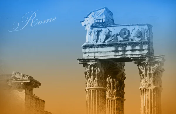 ローマの景色 2 カラーはがき — ストック写真