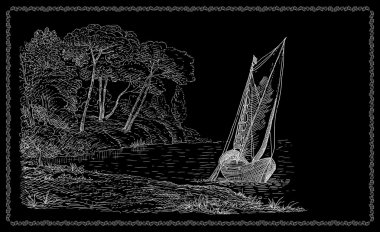 Eski köy illustrayion