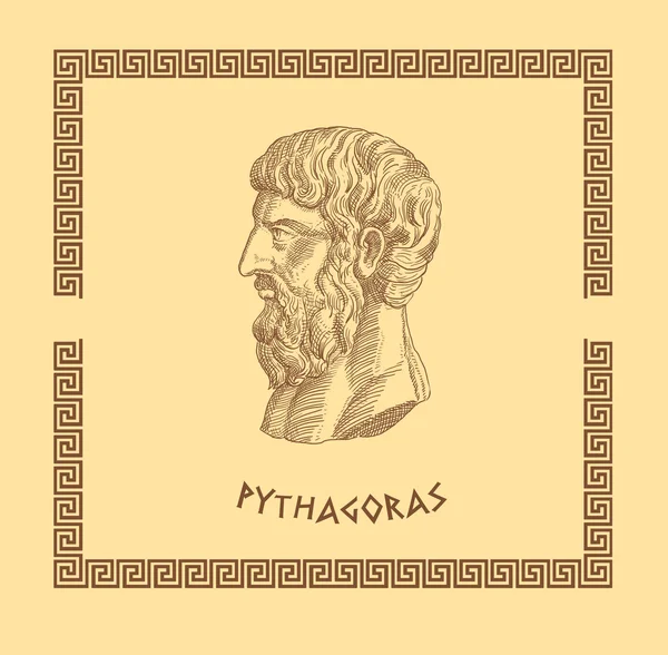 Παλιά Έλληνας φιλόσοφος Pytagoras — Φωτογραφία Αρχείου