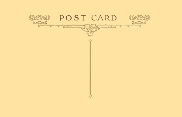 Retro-Postkarte auf gelbem Hintergrund — Stockfoto