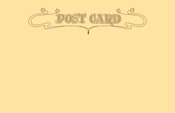 Retro-Postkarte auf gelbem Hintergrund — Stockfoto