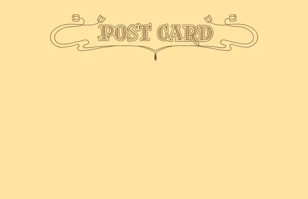 Retro postcard on yellow background — Stock Photo, Image