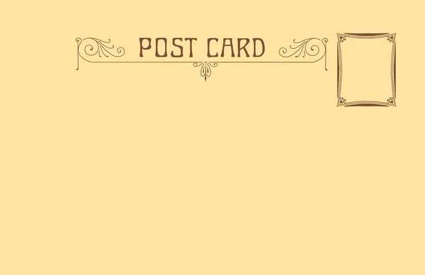Ρετρό καρτ ποστάλ σε κίτρινο φόντο — Φωτογραφία Αρχείου