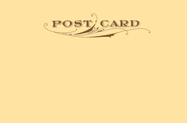 Ρετρό καρτ ποστάλ σε κίτρινο φόντο — Φωτογραφία Αρχείου