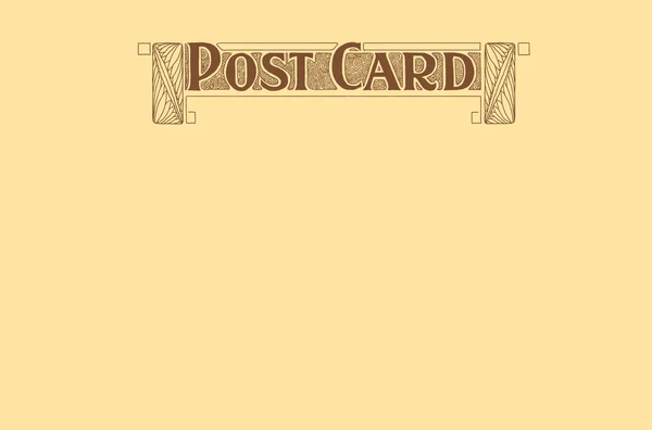 Retro postcard on yellow background — Stock Photo, Image