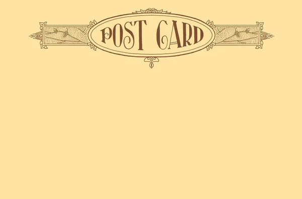 Pocztówka retro na żółtym tle — Zdjęcie stockowe