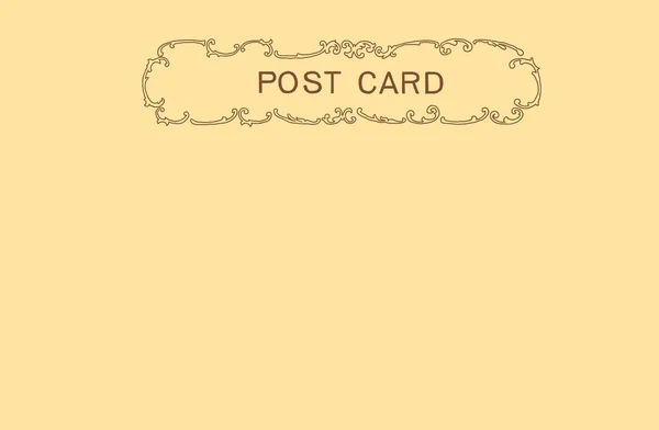 黄色の背景にレトロなポストカード — ストック写真
