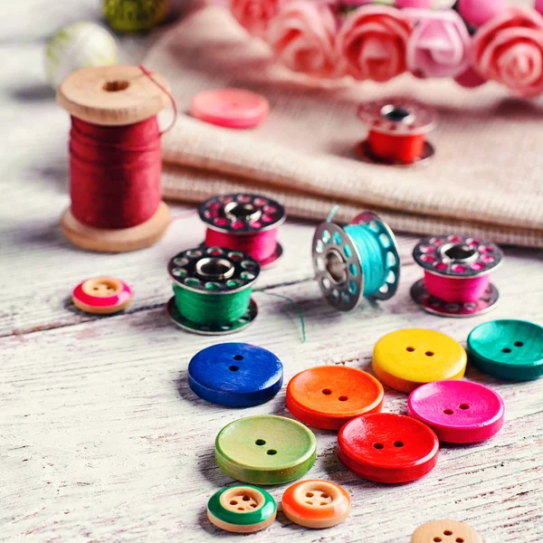 Ensemble de boutons colorés — Photo