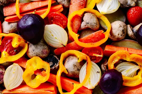 Background from baked vegetables — Stock Photo, Image