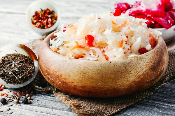 Sauerkraut with cranberries — Stock Photo, Image