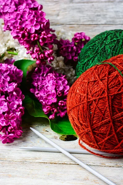 Balls of yarn for knitting — Stock Photo, Image