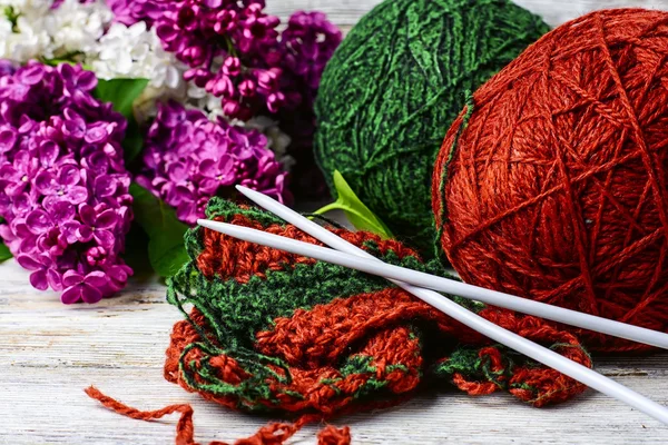 Balls of yarn for knitting — Stock Photo, Image