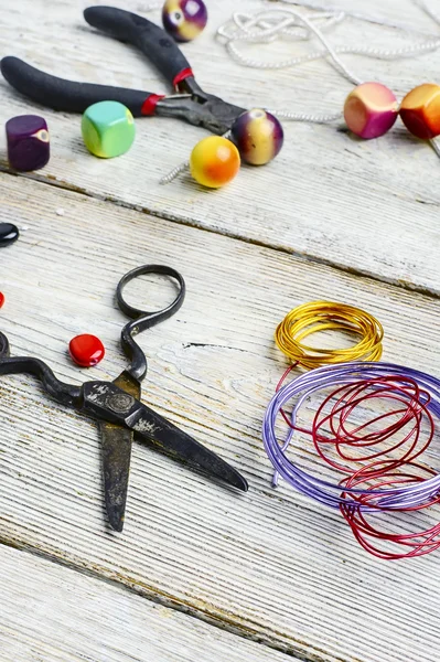 Accessoires voor creativiteit in handwerk — Stockfoto