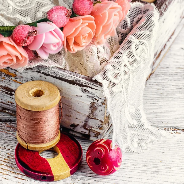 Bobbin sewing thread — Stock Photo, Image