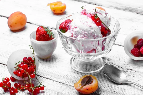 과일 아이스크림 그릇 — 스톡 사진