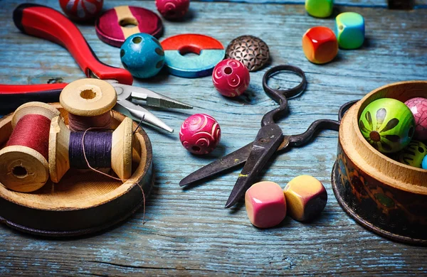 Set kralen voor het maken van sieraden — Stockfoto