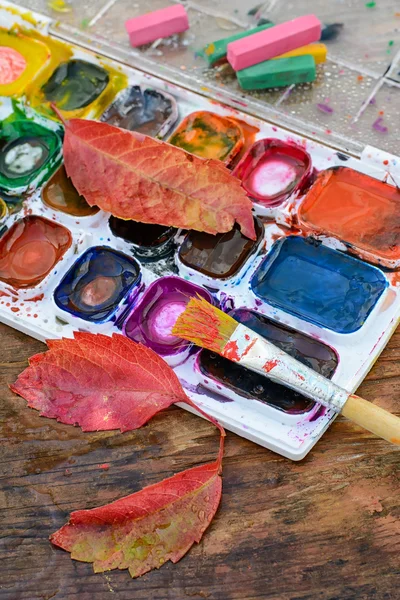 Paint and autumn — Stock Photo, Image