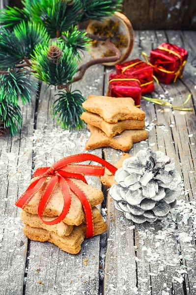 Rodinný cookie k Vánocům — Stock fotografie