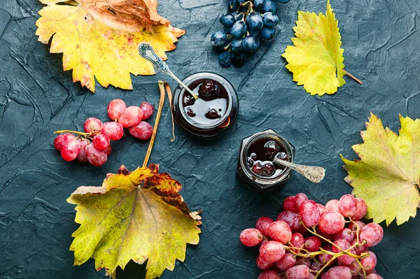 Uvas Maduras Mermelada Casera — Foto de Stock