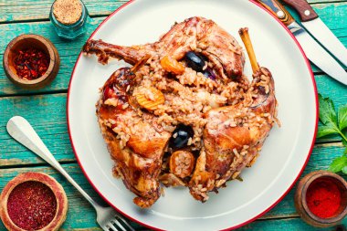 Tavşanlı pilav. Tavşanlı risotto..