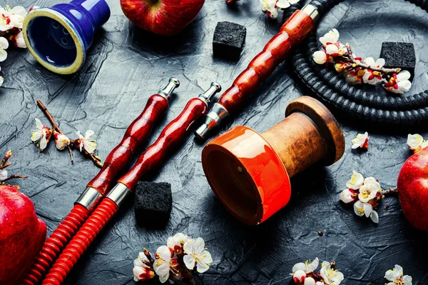 Gancho Fumar Oriental Tabaco Com Sabor Maçãe Maçã Shisha — Fotografia de Stock