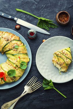 Yaz sebze kabağı kabağı. Sebze graten.