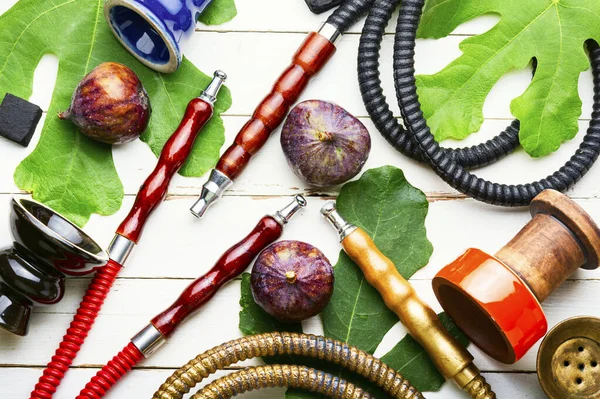 Oriental Smoking Hookah Fruit Tobacco Trendy Hookah Easy Hookah Figs — Stock Photo, Image