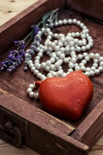 Vintage postcard for Valentines day — Stock Photo, Image