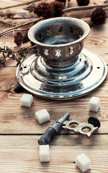 Ceremonia del té y dulces — Foto de Stock