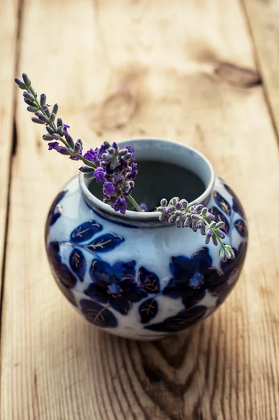 Lavanda con jarrón — Foto de Stock