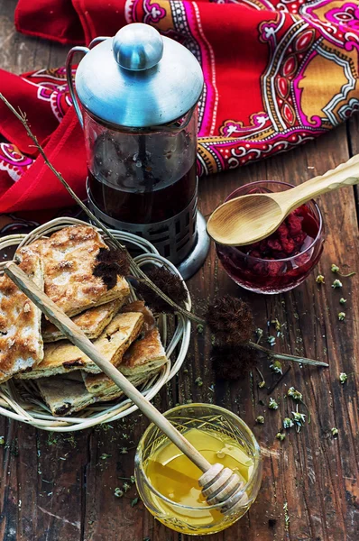 Tea ceremony and sweets — Stock Photo, Image