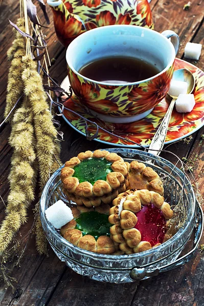 Tea ceremony and sweets — Stock Photo, Image