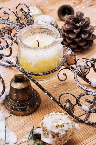 Christmas candle — Stock Photo, Image