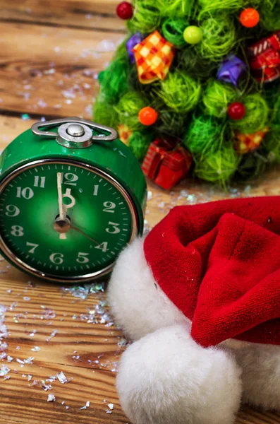 Postcard with Christmas ornaments — Stock Photo, Image