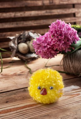 Yuva Bıldırcın yumurta ve civciv ile