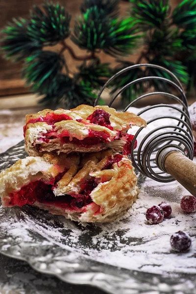 Bolo de esponja de bufê de ano novo — Fotografia de Stock