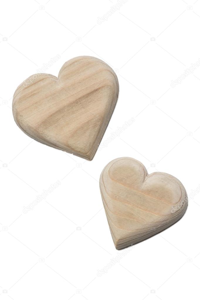 wooden hearts handmade 