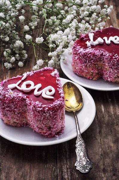 Dessert for the holiday Valentine's day — Stock Photo, Image