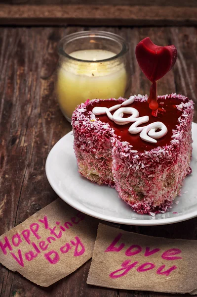 Dessert for the holiday Valentine's day — Stock Photo, Image