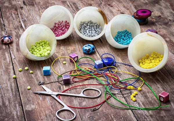 Crafts with beads — Stock Photo, Image